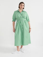 Load image into Gallery viewer, The Stripe Cotton Shirt Dress