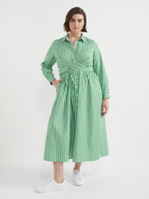Load image into Gallery viewer, The Stripe Cotton Shirt Dress
