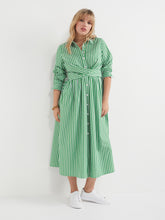 Load image into Gallery viewer, The Stripe Cotton Shirt Dress
