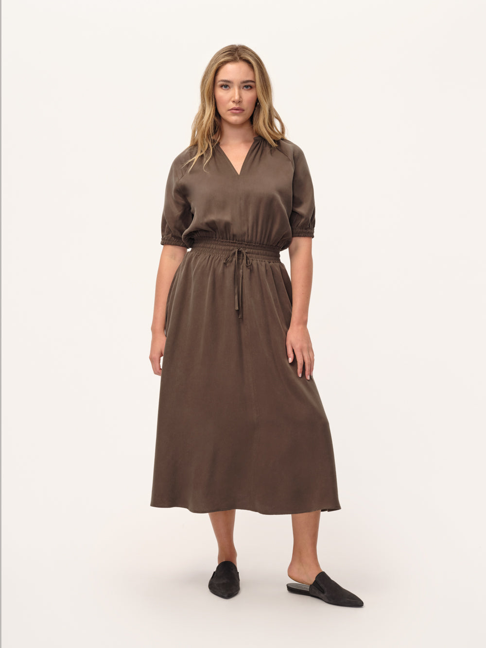 The Tencel Gathered-Waist Dress