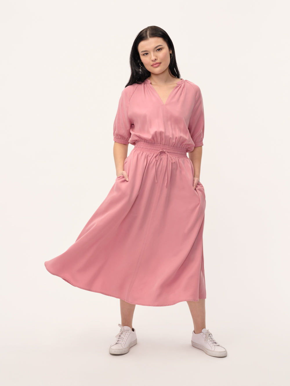 The Tencel Gathered-Waist Dress