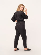 Load image into Gallery viewer, The Belted Linen Blend Jumpsuit
