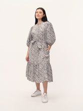 Load image into Gallery viewer, The Button-Up Puff Sleeve Cotton Dress
