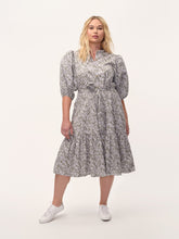 Load image into Gallery viewer, The Button-Up Puff Sleeve Cotton Dress
