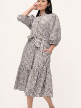 Load image into Gallery viewer, The Button-Up Puff Sleeve Cotton Dress
