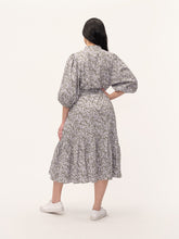 Load image into Gallery viewer, The Button-Up Puff Sleeve Cotton Dress
