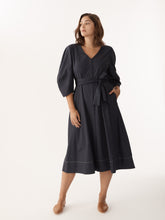 Load image into Gallery viewer, The V-Neck Flared Cotton Dress
