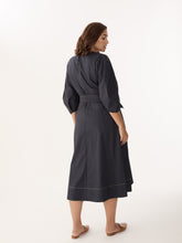 Load image into Gallery viewer, The V-Neck Flared Cotton Dress
