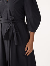 Load image into Gallery viewer, The V-Neck Flared Cotton Dress
