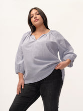Load image into Gallery viewer, The Cropped Sleeve Cotton Blouse
