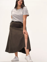 Load image into Gallery viewer, The Asymmetrical Button Wrap Skirt
