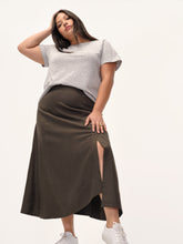 Load image into Gallery viewer, The Asymmetrical Button Wrap Skirt
