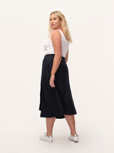 Load image into Gallery viewer, The Asymmetrical Button Wrap Skirt
