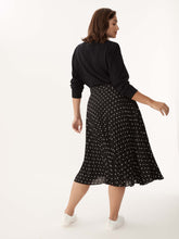 Load image into Gallery viewer, The Spotted Pleat Midi Skirt
